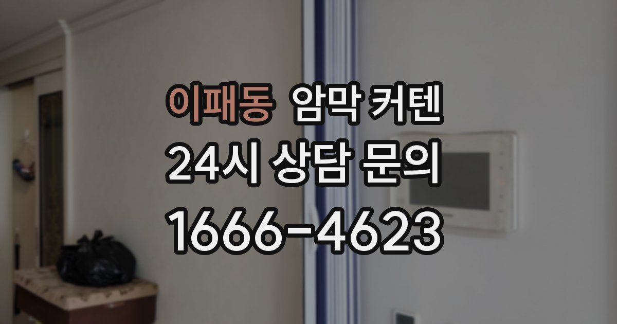 이패동 암막 커텐