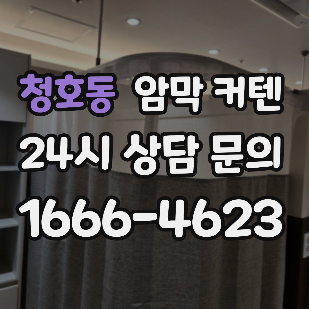 청호동 암막 커텐