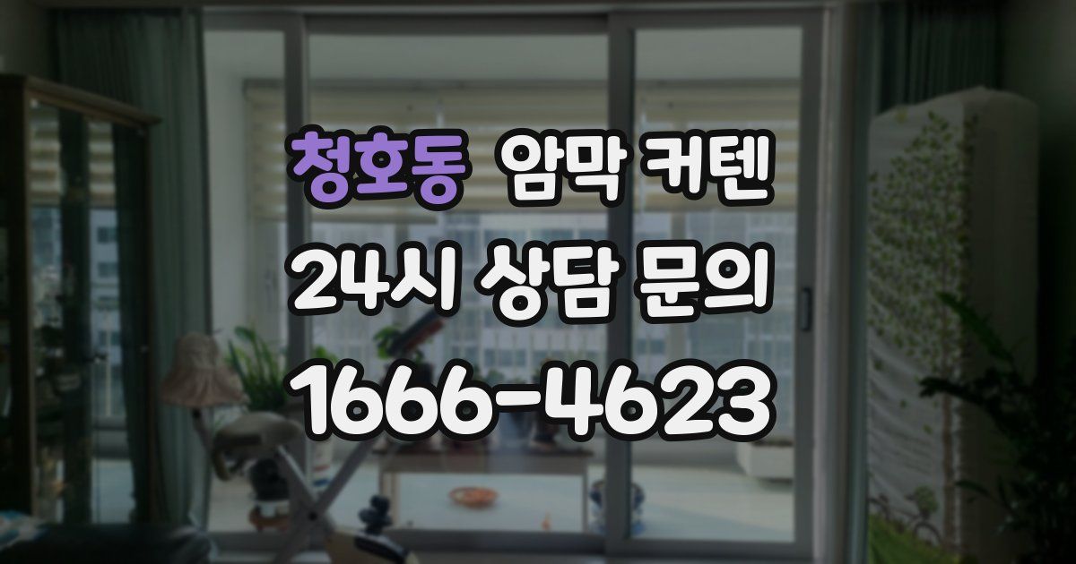 청호동 암막 커텐