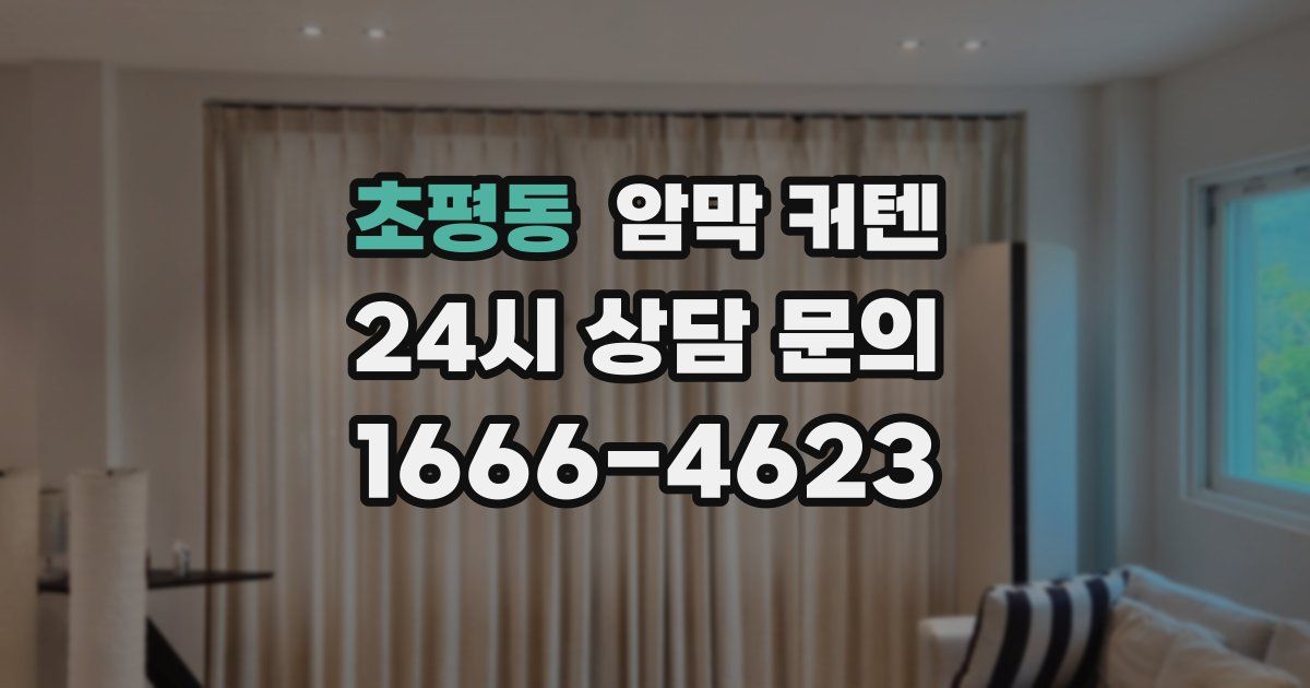 초평동 암막 커텐