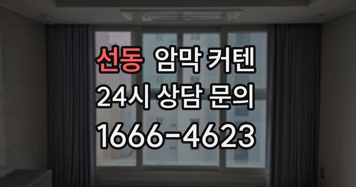 선동 암막 커텐
