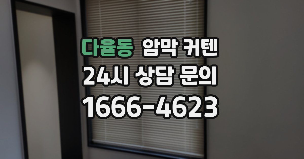 다율동 암막 커텐