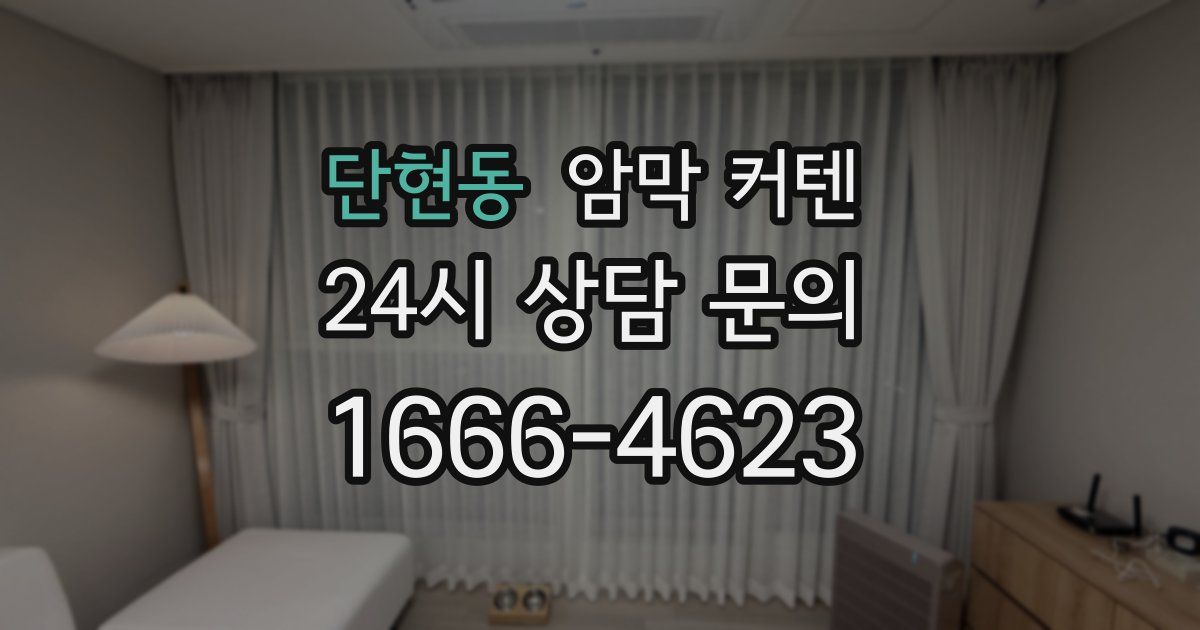 단현동 암막 커텐