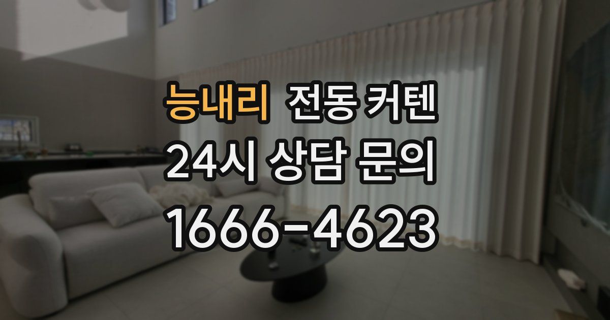 능내리 전동 커텐