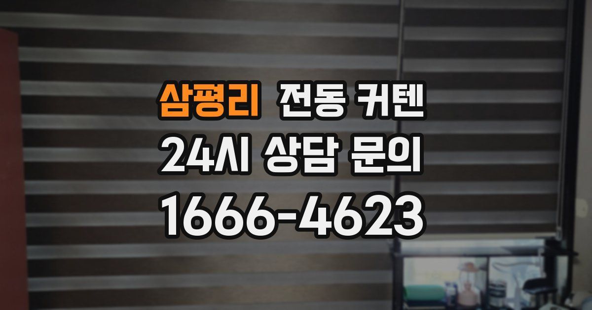 삼평리 전동 커텐