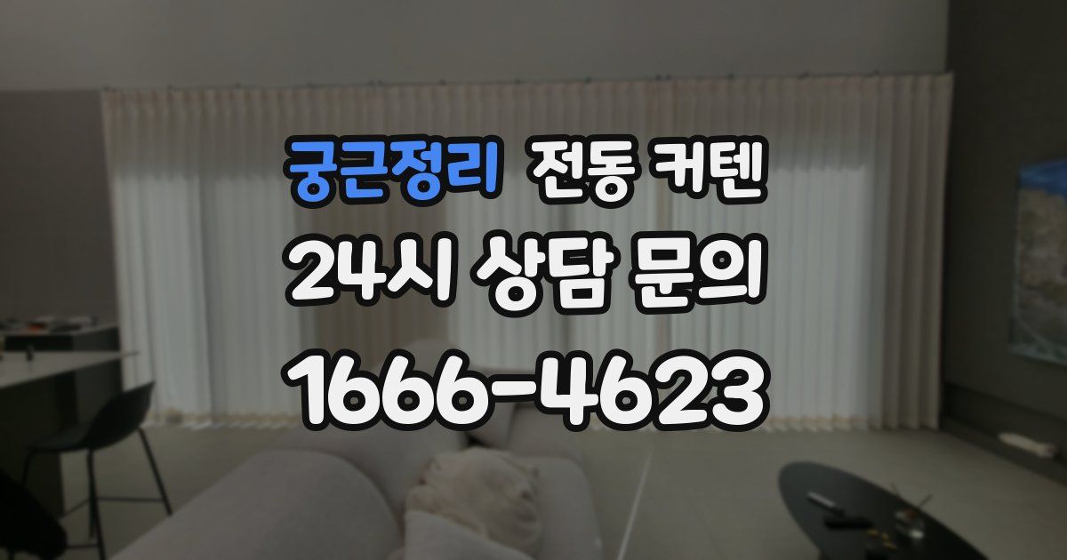 궁근정리 전동 커텐