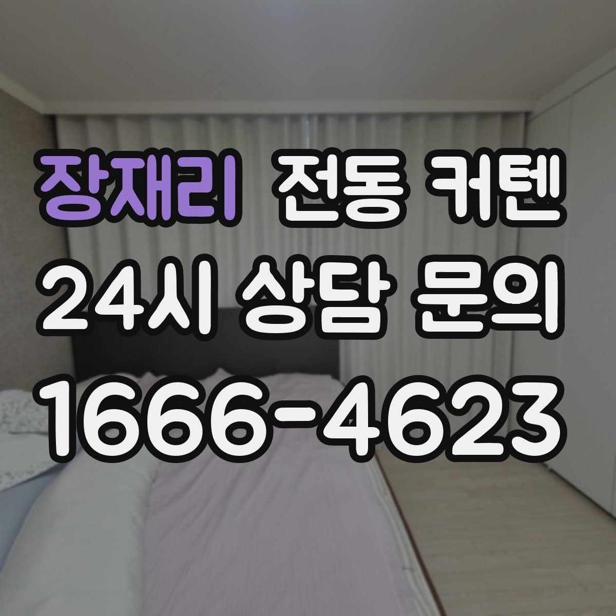 장재리 전동 커텐