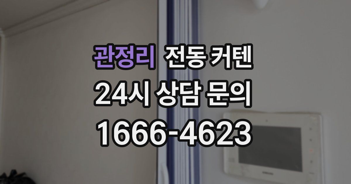 관정리 전동 커텐
