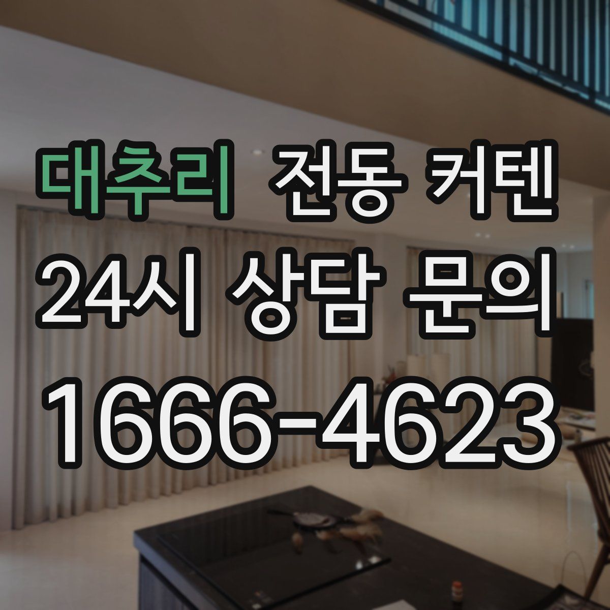대추리 전동 커텐