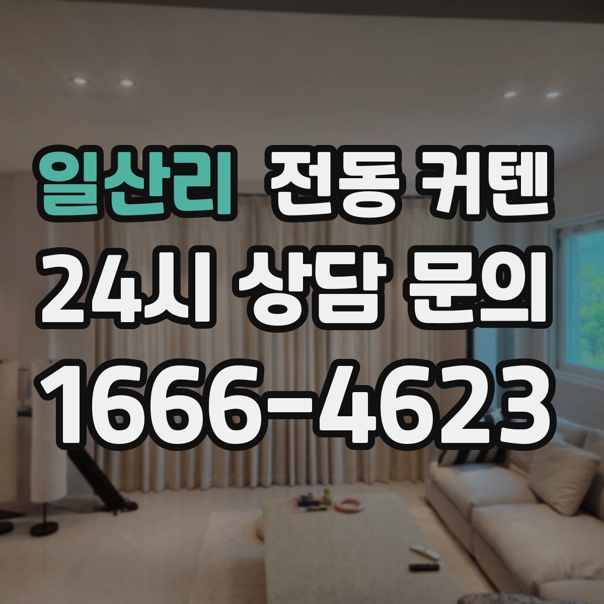 일산리 전동 커텐