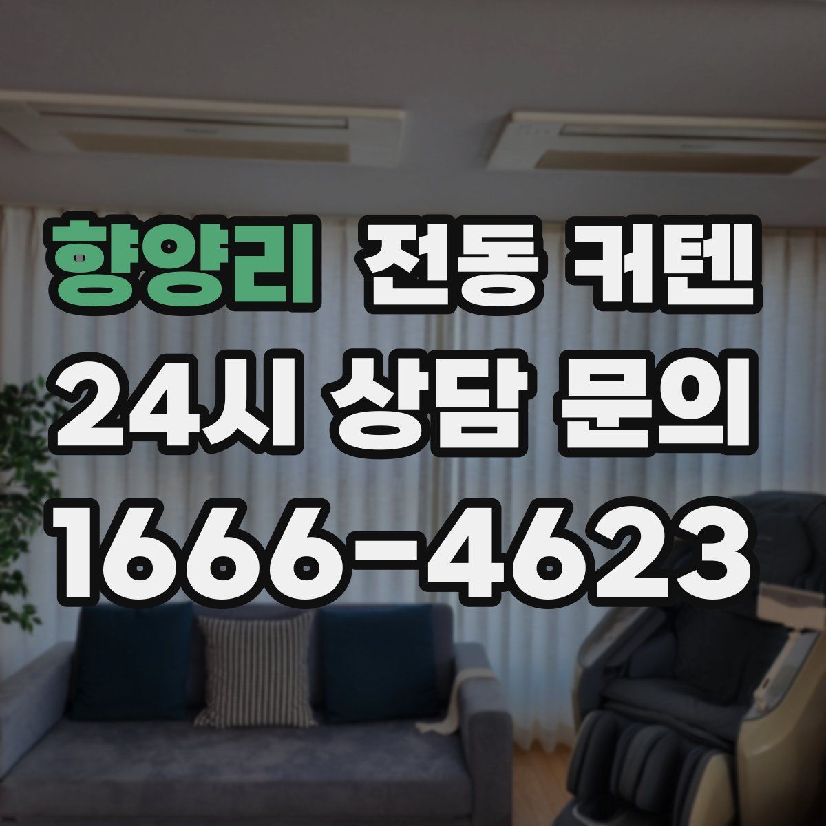 향양리 전동 커텐