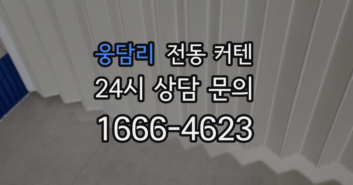 웅담리 전동 커텐