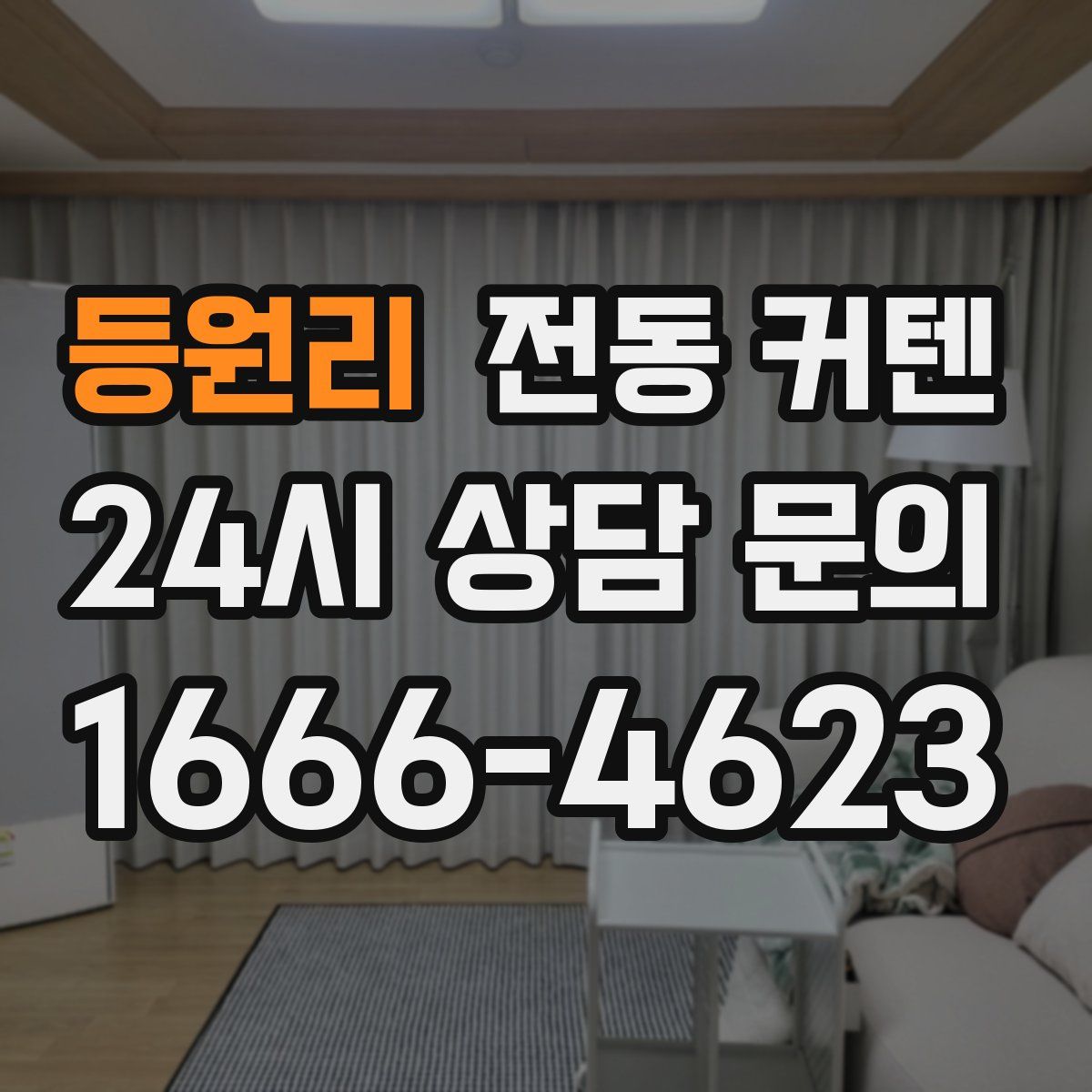 등원리 전동 커텐