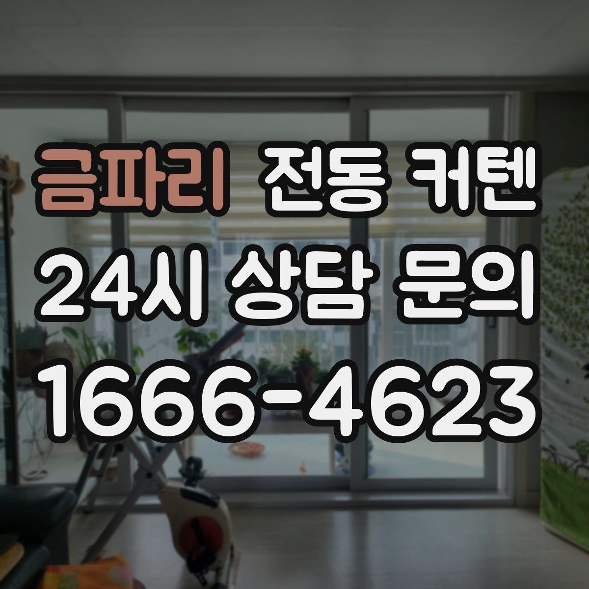 금파리 전동 커텐