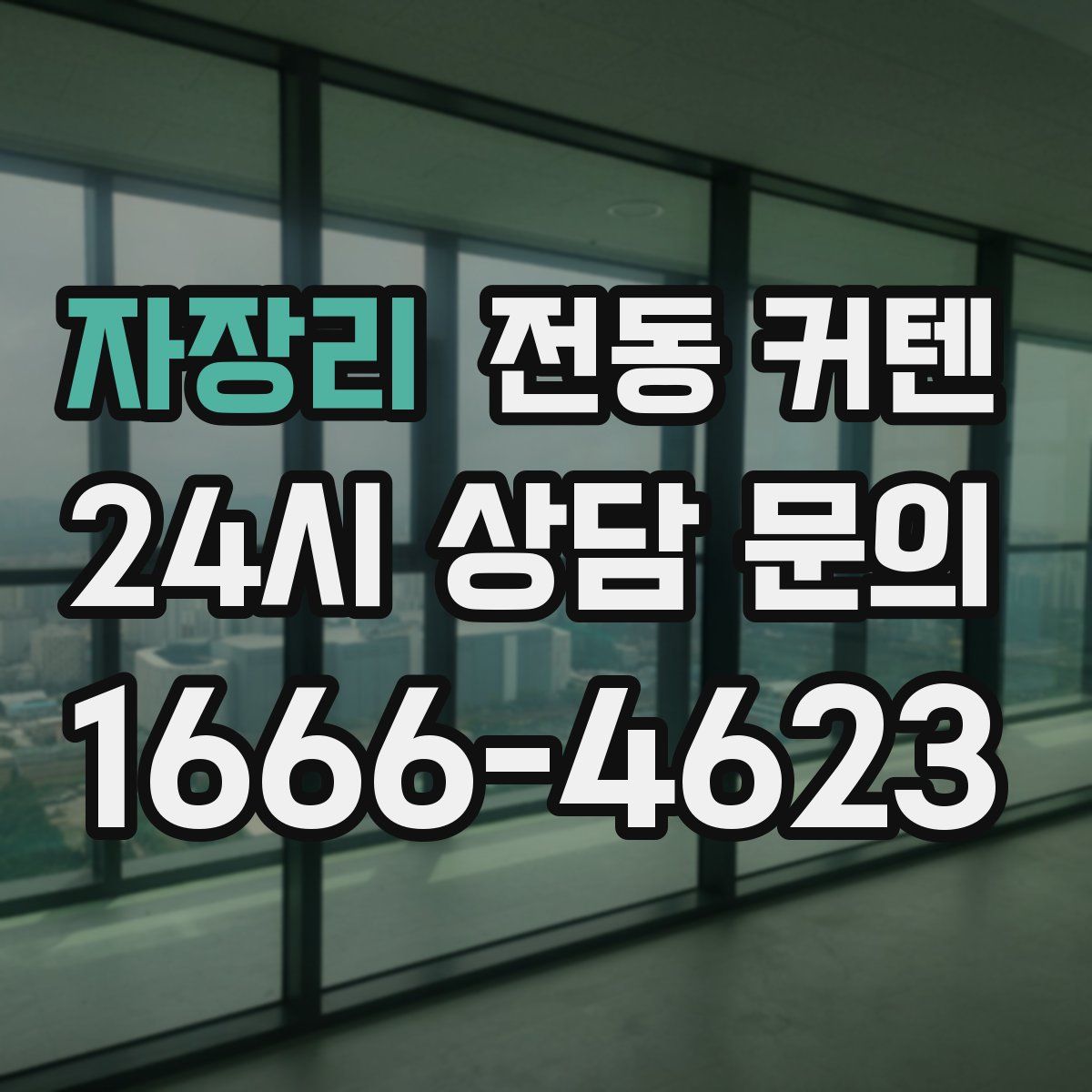자장리 전동 커텐