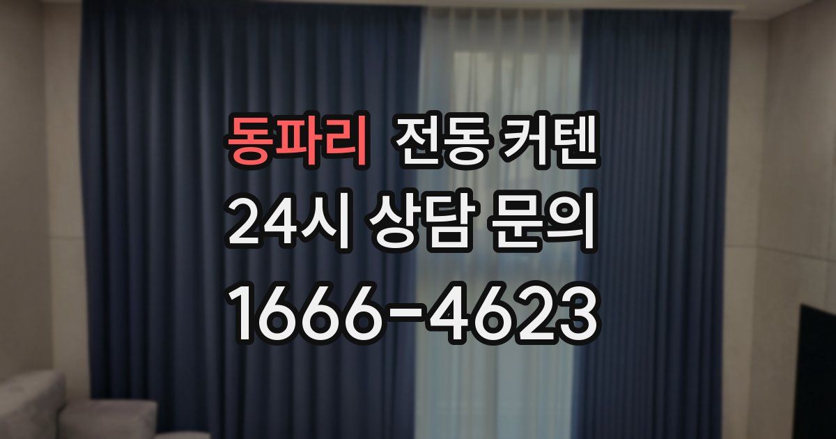 동파리 전동 커텐
