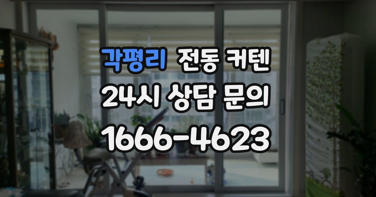 각평리 전동 커텐