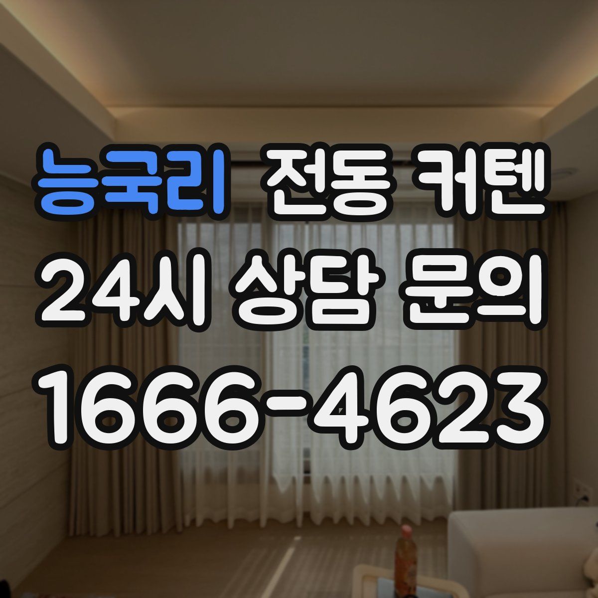 능국리 전동 커텐