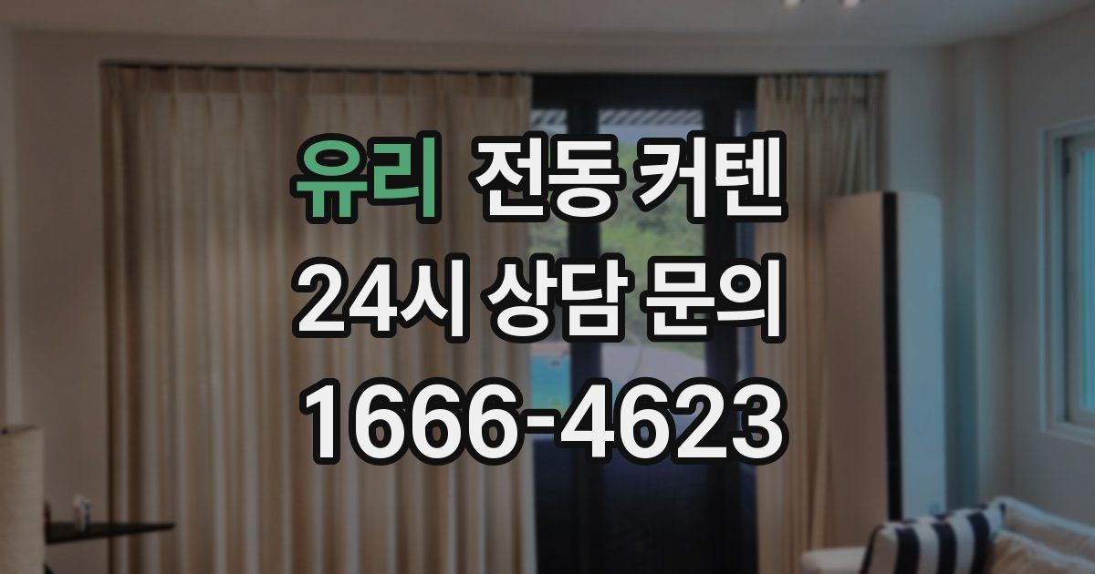 유리 전동 커텐