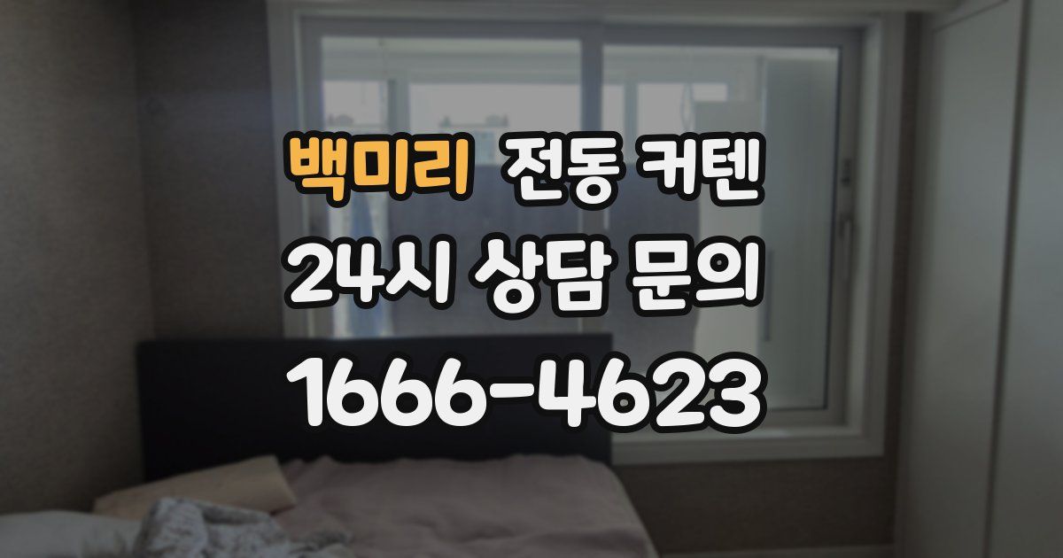 백미리 전동 커텐
