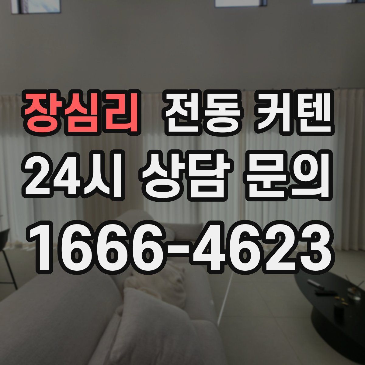 장심리 전동 커텐