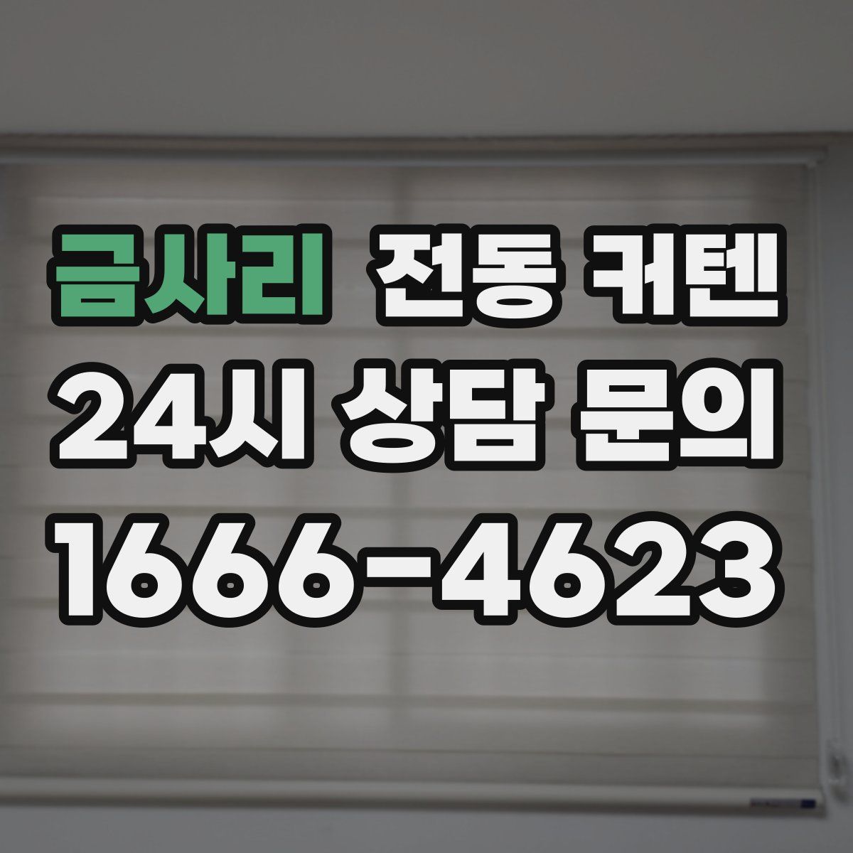 금사리 전동 커텐