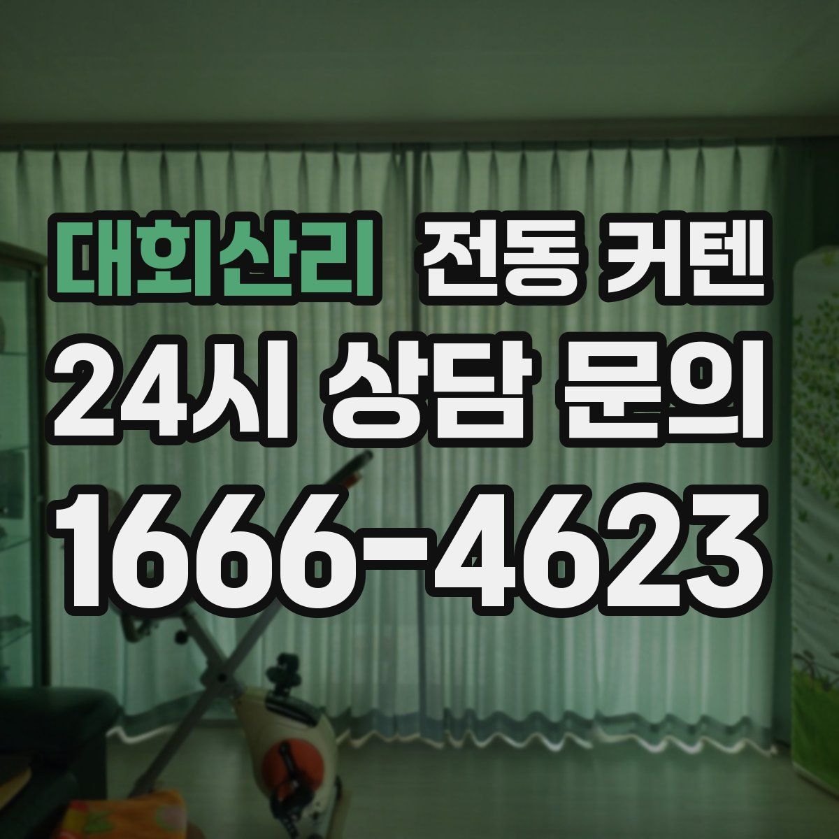 대회산리 전동 커텐