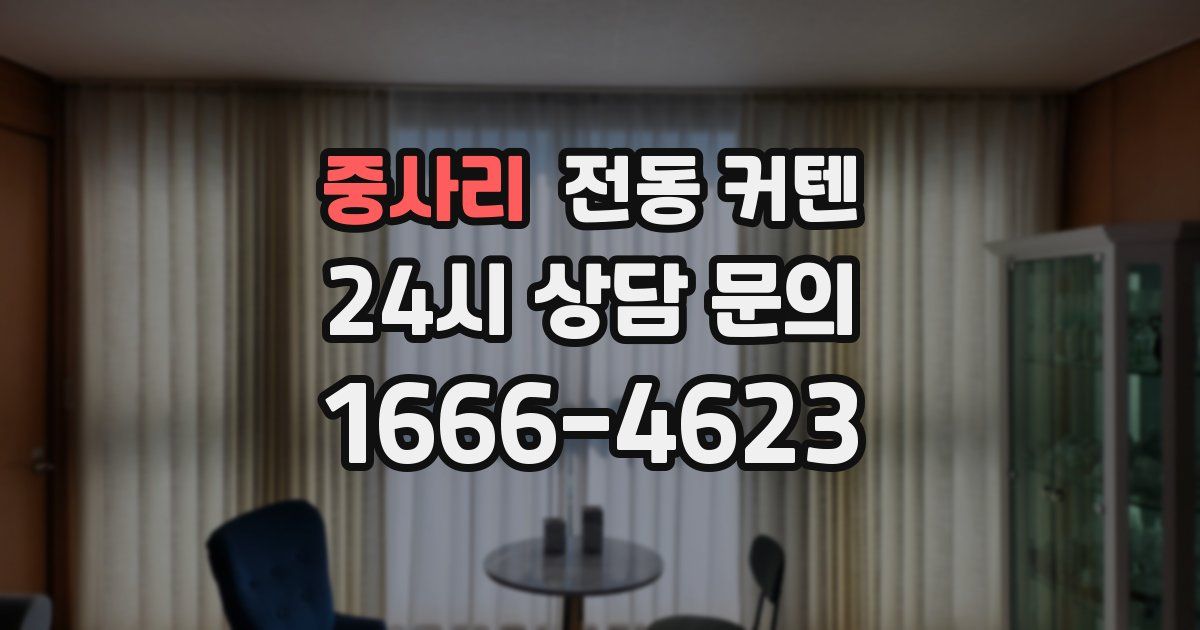 중사리 전동 커텐