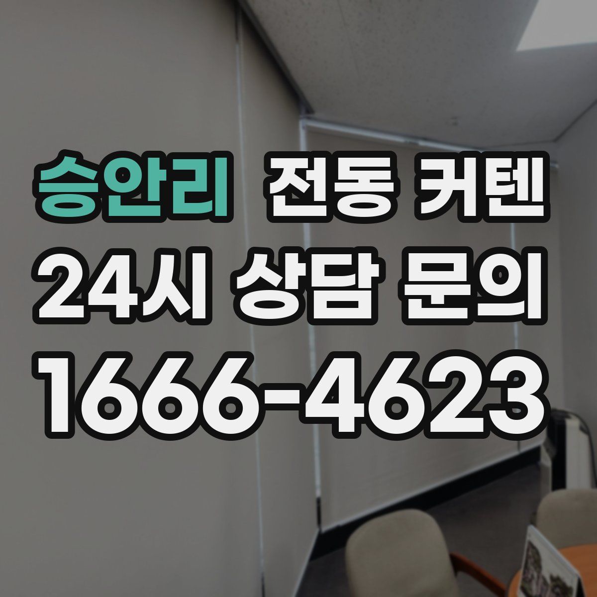 승안리 전동 커텐