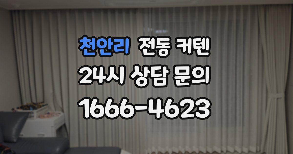 천안리 전동 커텐