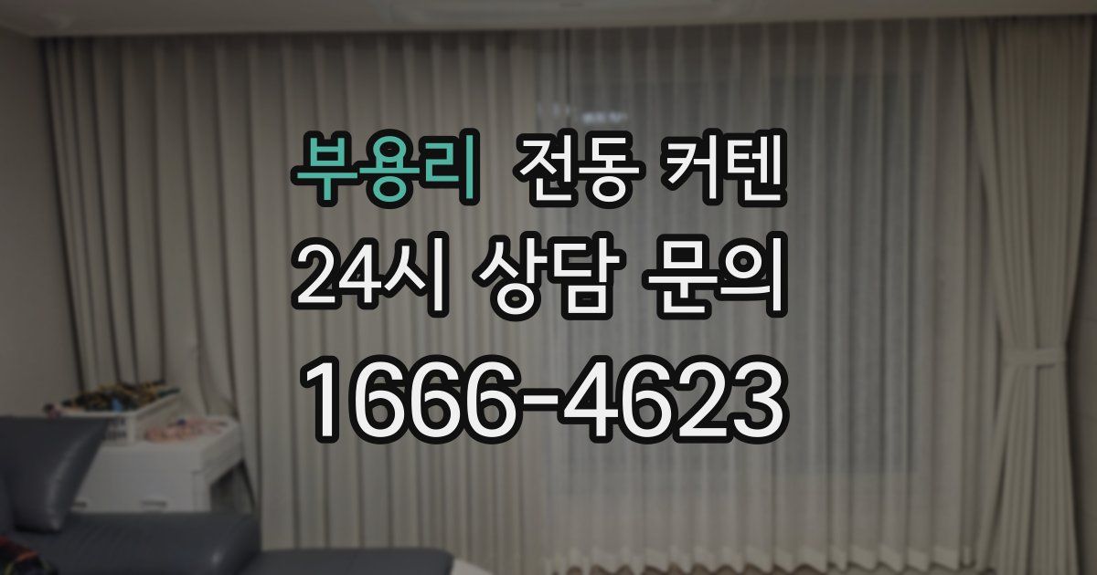부용리 전동 커텐