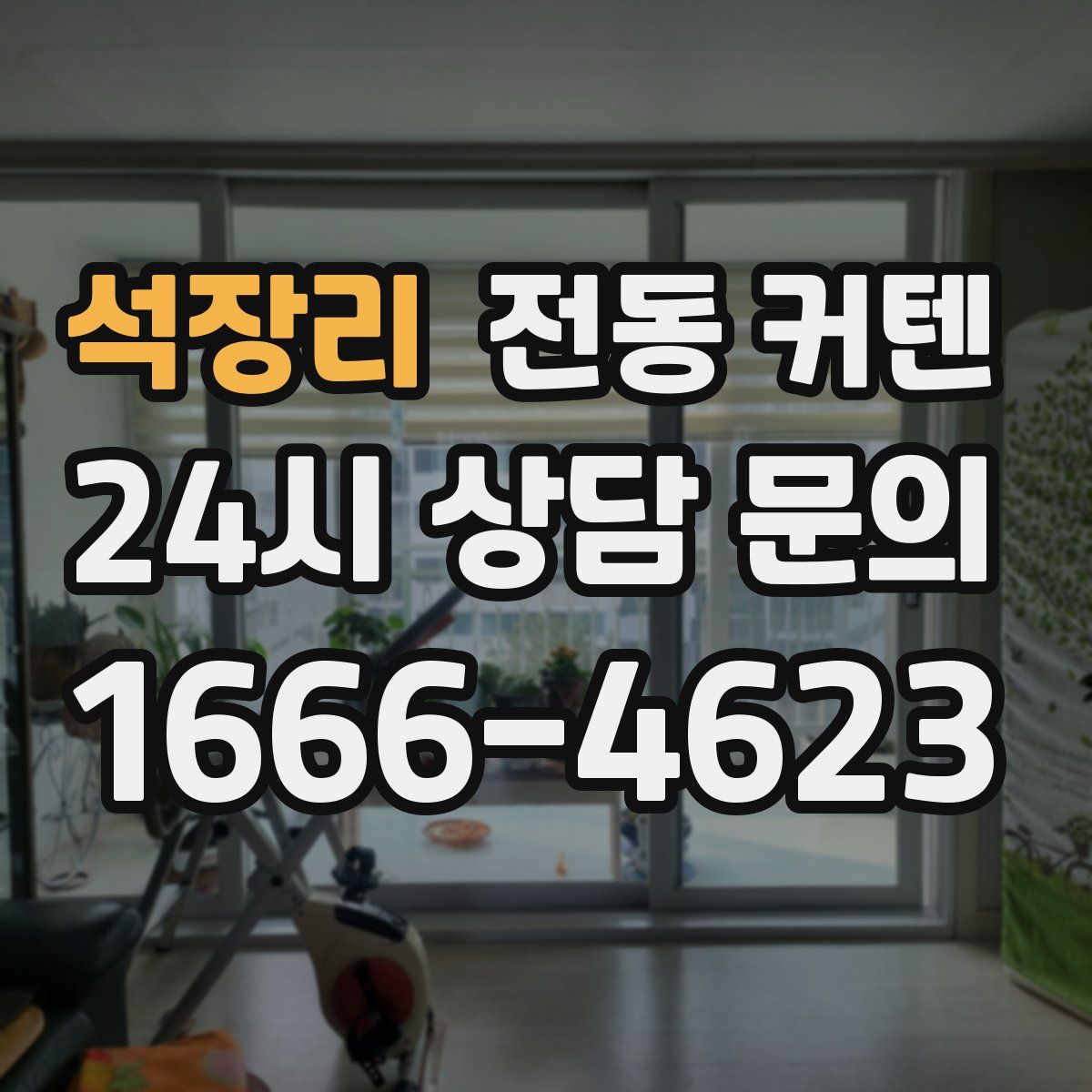 석장리 전동 커텐