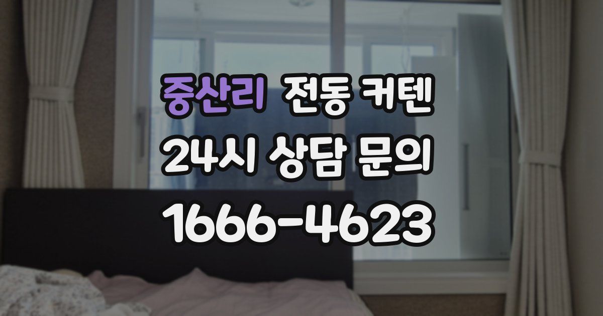 중산리 전동 커텐