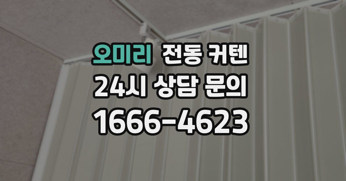오미리 전동 커텐