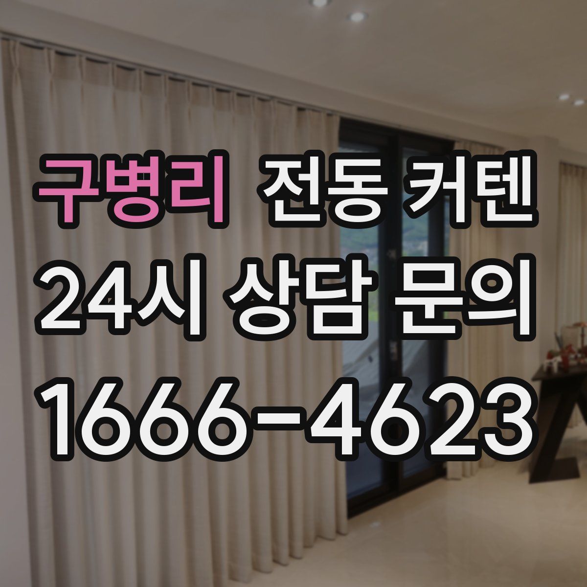 구병리 전동 커텐