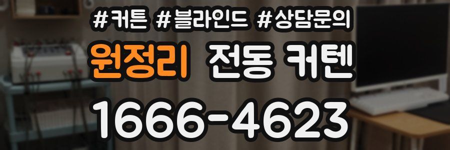 원정리 전동 커텐