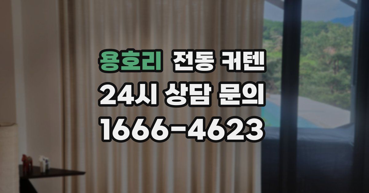 용호리 전동 커텐
