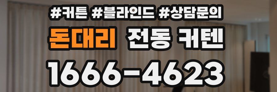 돈대리 전동 커텐