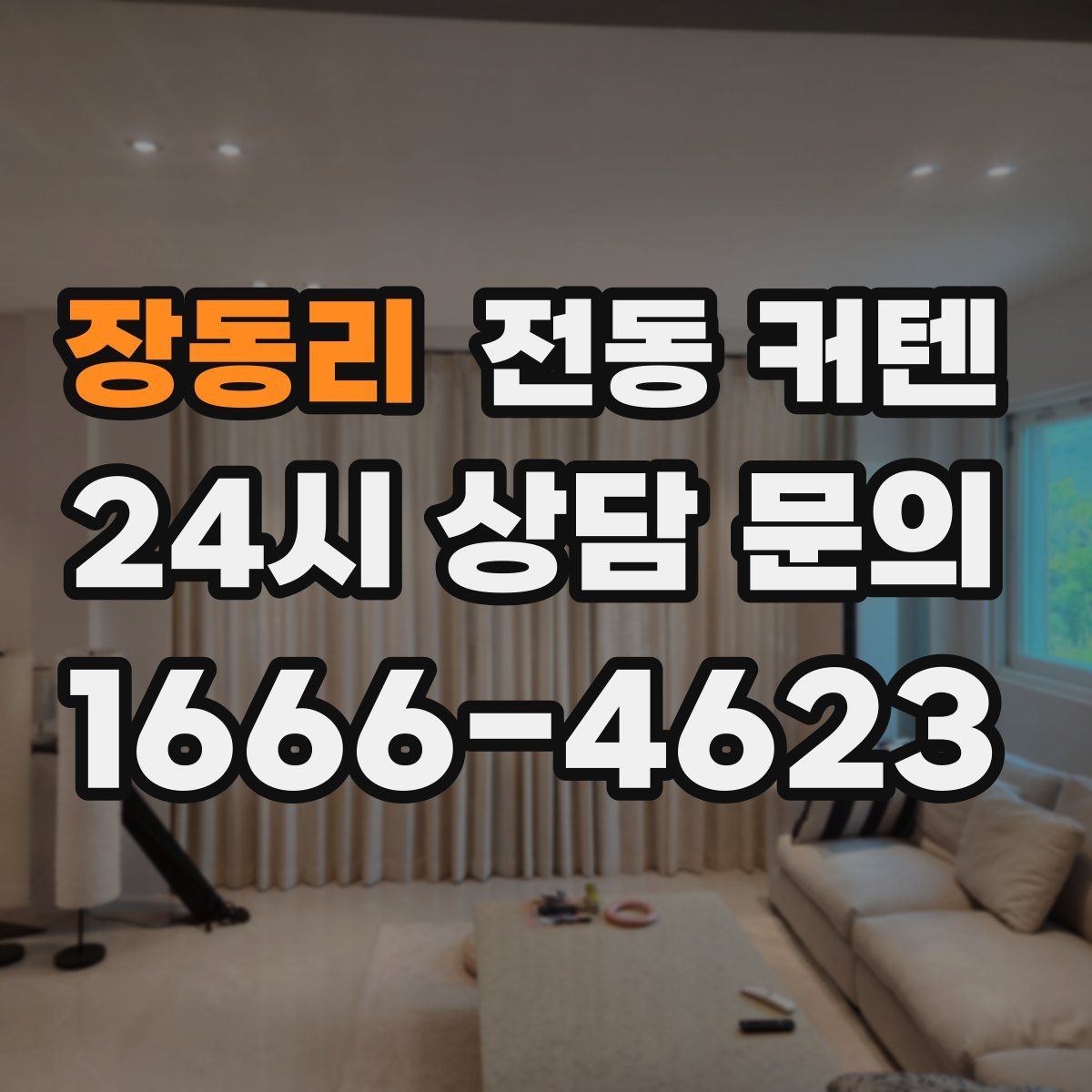 장동리 전동 커텐