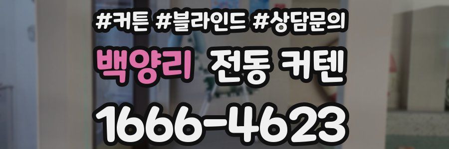 백양리 전동 커텐
