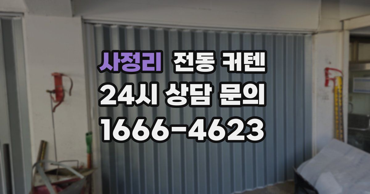 사정리 전동 커텐