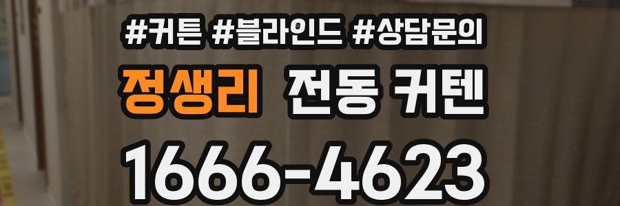 정생리 전동 커텐