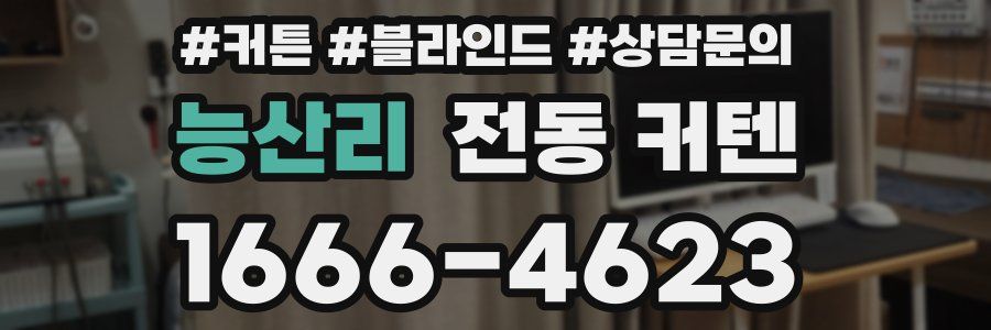 능산리 전동 커텐