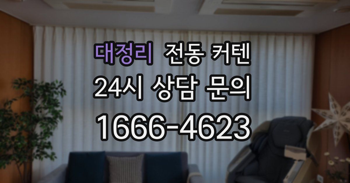 대정리 전동 커텐