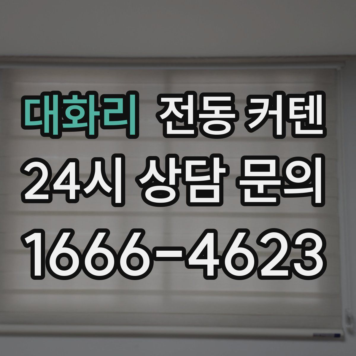 대화리 전동 커텐