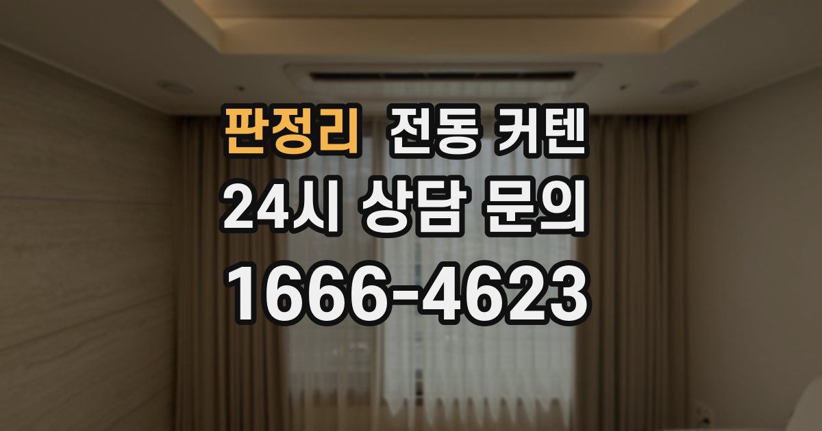 판정리 전동 커텐
