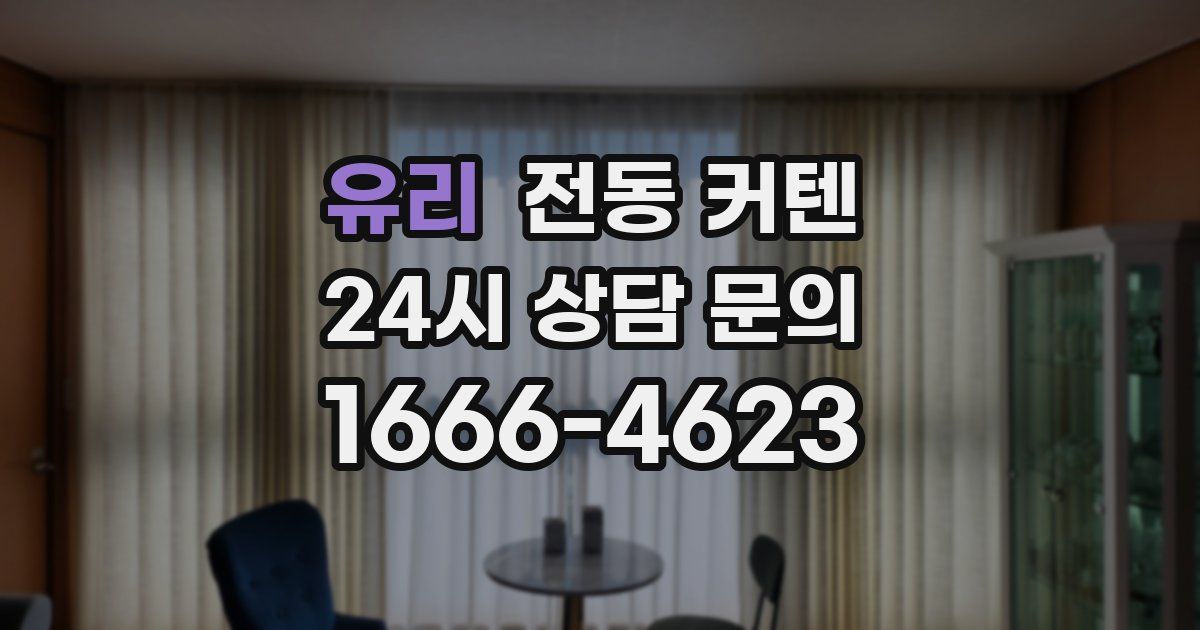 유리 전동 커텐
