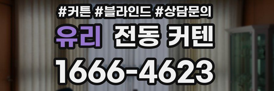 유리 전동 커텐