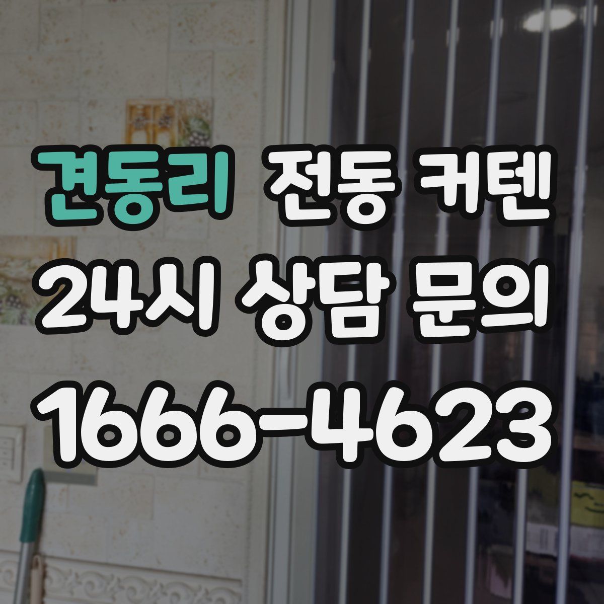 견동리 전동 커텐