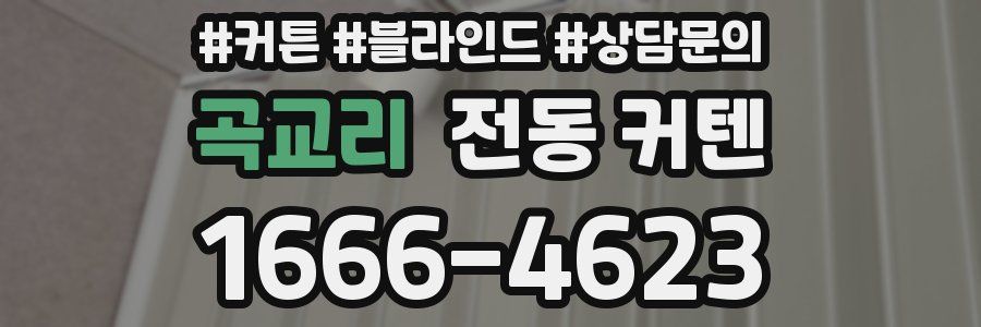 곡교리 전동 커텐